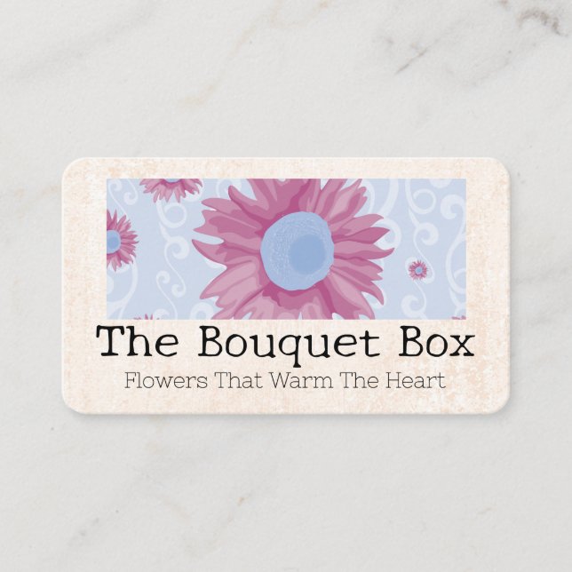 Carte De Visite Graphiques à motif floral (Devant)