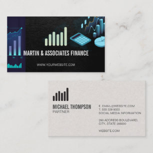 Carte De Visite Graphiques financiers   Calculatrice stock