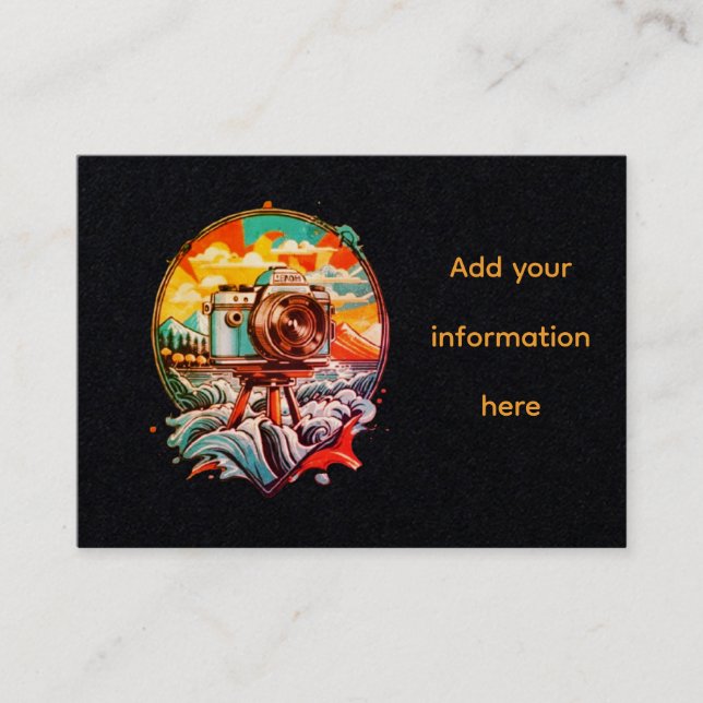 Carte De Visite Graphisme de caméra rétro cool (Devant)