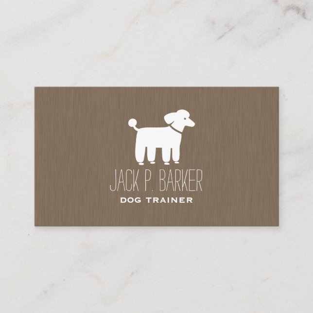 Carte De Visite Graphisme de Caniche Blanc (Devant)