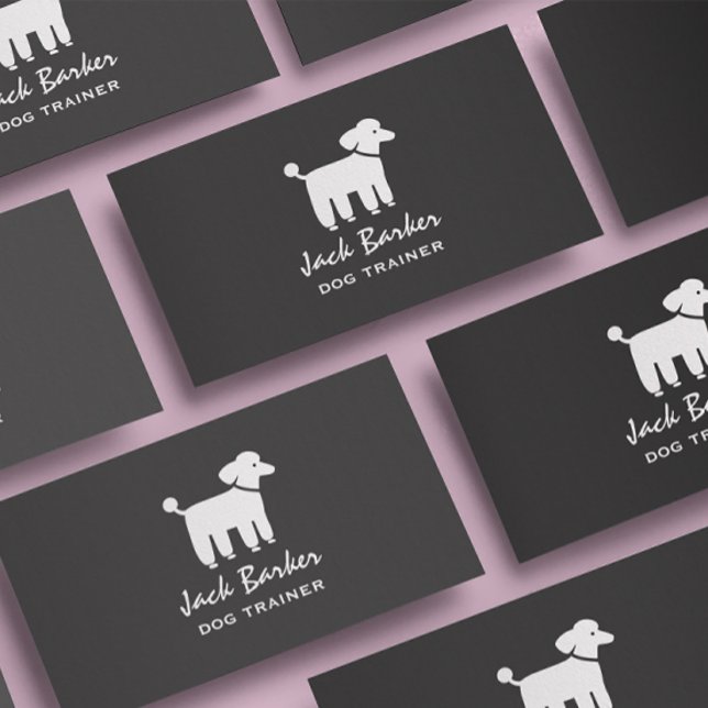 Carte De Visite Graphisme de Caniche Blanc (Créateur téléchargé)