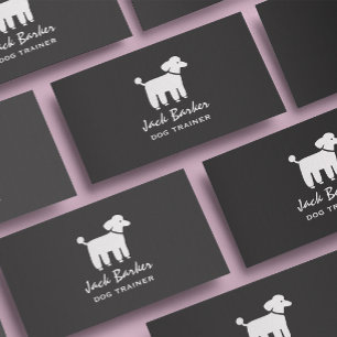 Carte De Visite Graphisme de Caniche Blanc