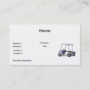 Carte De Visite graphisme de voiturette de golf