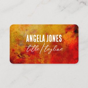 Carte De Visite gras abstrait couleur d'aquarelle rouge splash per