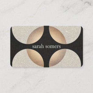 Carte De Visite Gras Mod Faux Gold Foil et Parties scintillant Bla