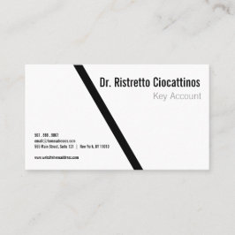 Carte De Visite Gras noir géométrique