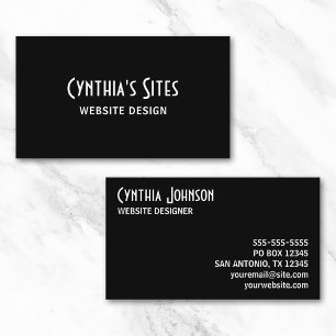 Carte De Visite Gras rétro noir et blanc