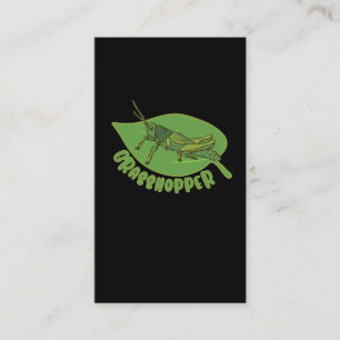 Carte De Visite Grasshopper Gardener Nature Entomologie Insecte