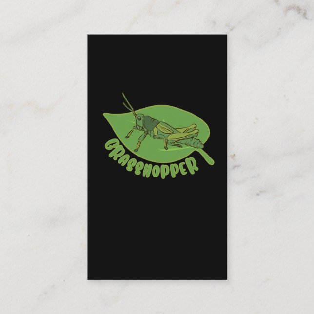 Carte De Visite Grasshopper Gardener Nature Entomologie Insecte (Devant)