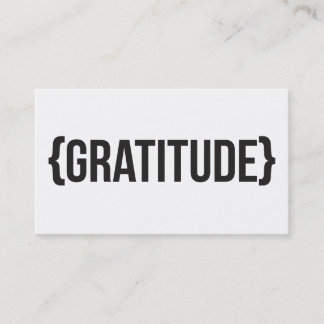 Carte De Visite Gratitude - encadrée - noire et blanche