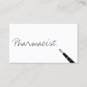 Carte De Visite Gratuit écriture manuscrite Script Pharmacien Car