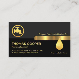 Carte De Visite Gray Black Layers Gold Faucet
