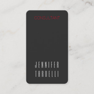 Carte De Visite Gray moderne Consultant professionnel Gestionnaire