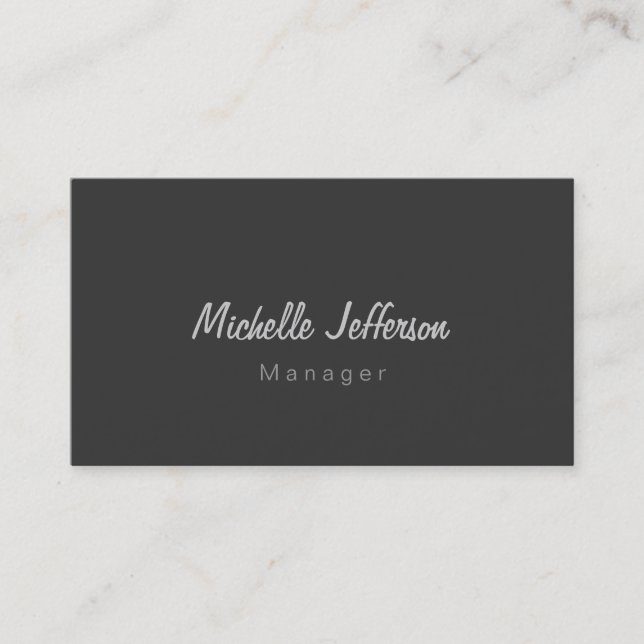 Carte de visite Gray Professional Script Manager (Devant)