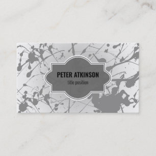 Carte De Visite Gray Splash