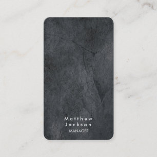 Carte De Visite Gray Texture moderne Plain Professional Manager
