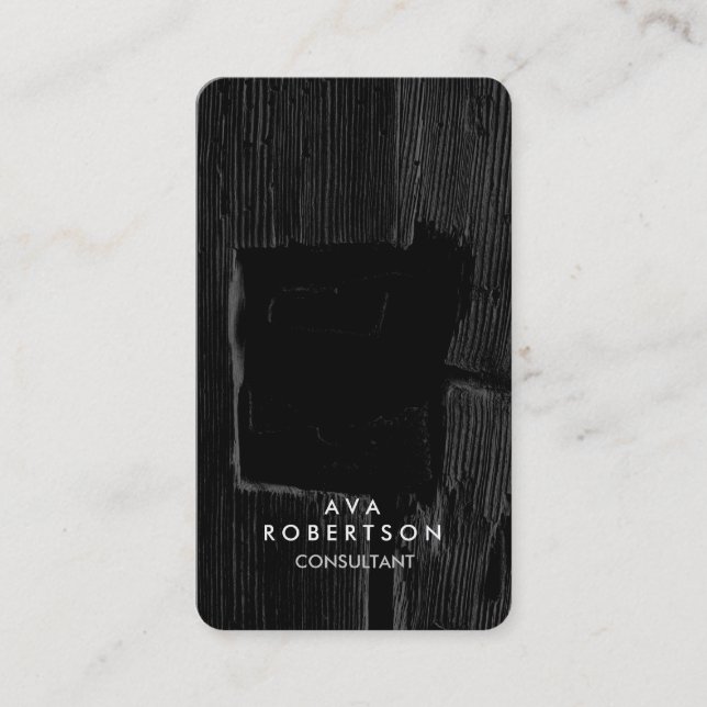 Carte De Visite Gray Wood Creative Consultant Manager (Devant)