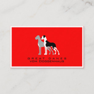 Carte de visite Great Dane Boston Mantle professio