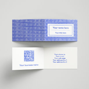 Carte De Visite Grec Meander Carré Motif