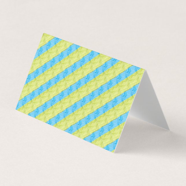 Carte De Visite green and blue blocks (Devant)