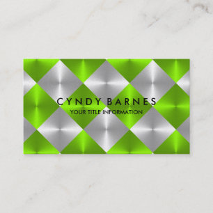 Carte de visite Green and Gray Tiles