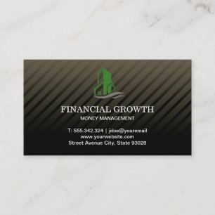 Carte De Visite Green Building Icon Professional Black Modern