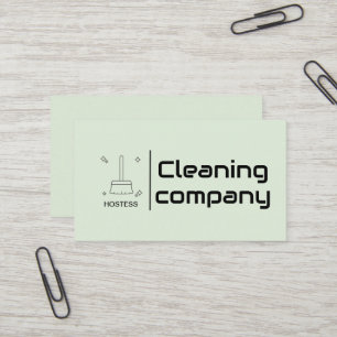 Carte De Visite Green Elegant Minimalist CleanCompany Simple