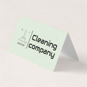 Carte De Visite Green Elegant Minimalist CleanCompany Simple
