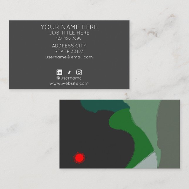Carte De Visite Green Hills Business Card (Devant / Derrière)
