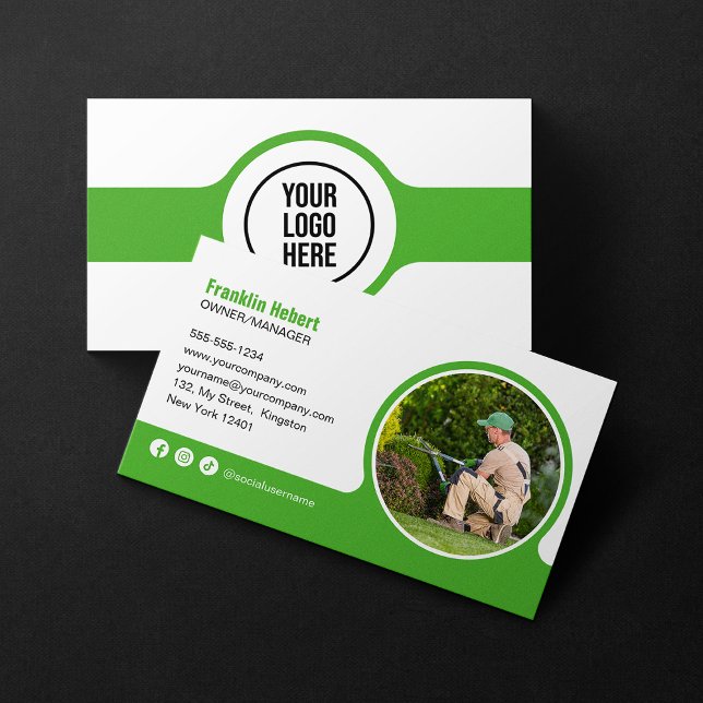 Carte De Visite Green Lawcare Mowing Paysage Designer Jardin (Créateur téléchargé)