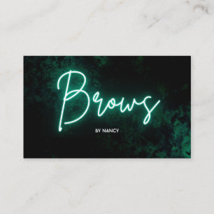 Carte de visite Green Neon Brows
