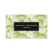 Green Palm Feuille Rainforest Motif