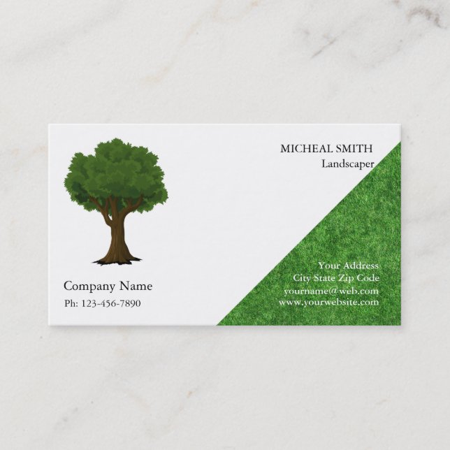Carte De Visite Green Tree Garden - Entretien de pelouse et aménag (Devant)