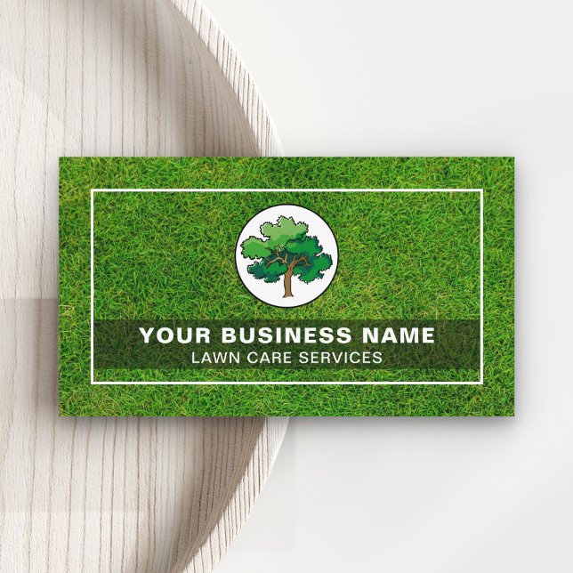 Carte De Visite Green Tree Logo Jardinage Landscaping Garage de pe (Créateur téléchargé)
