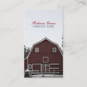 Carte De Visite grenier rouge Agriculture laitière de bétail biolo