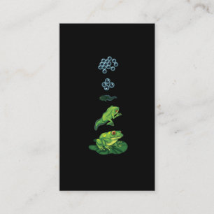 Carte De Visite Grenouille du cycle de vie Métamorphose Oeuf Tadpo