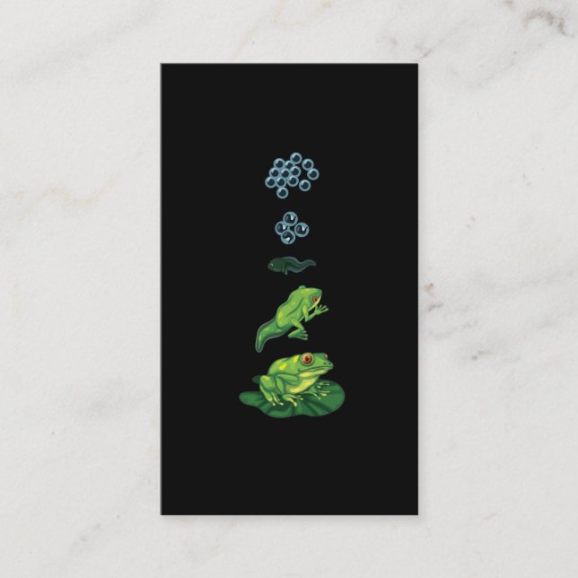 Carte De Visite Grenouille du cycle de vie Métamorphose Oeuf Tadpo (Devant)