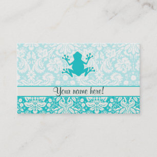 Carte De Visite Grenouille turquoise