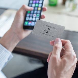 Carte De Visite Grey professionnel du procureur   Noir