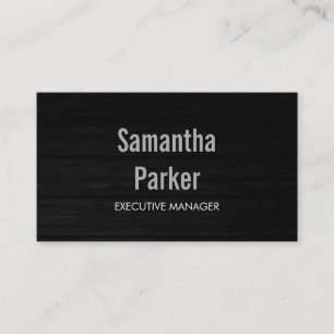 Carte De Visite Grey Wood Blanc Contemporain Directeur exécutif