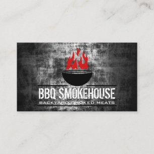 Carte De Visite Grill barbecue en feu