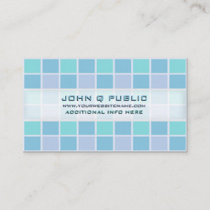 Carte De Visite Grille en mosaïque bleue