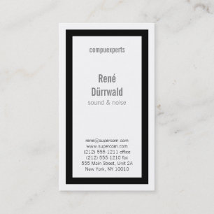 Carte De Visite Grille gras noir et blanc