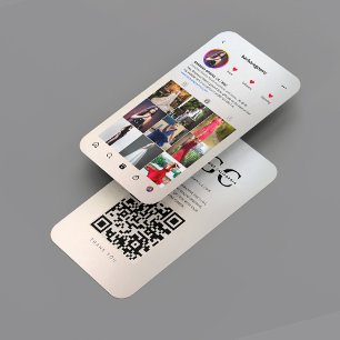 Carte De Visite Grille Instagram Or Silver Designer Gowns