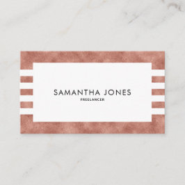 Carte De Visite Grilles de texture or Rose moderne Freelancer