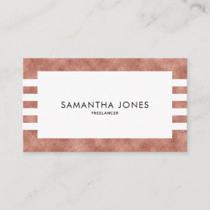 Carte De Visite Grilles de texture or Rose moderne Freelancer