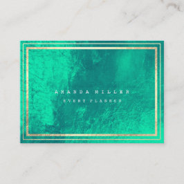 Carte De Visite Grilles encadrées Emerald Green Or Verre métalliqu