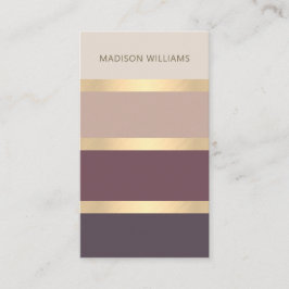 Carte De Visite Grilles larges Or moderne classique