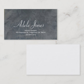 Carte De Visite Gris Ardoise Minimaliste Moderne Professionnel