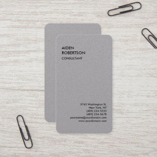 Carte De Visite Gris arrondi Exclusif Spécial Moderne Unique